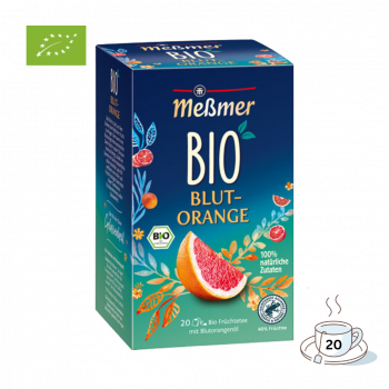 Meßmer Bio Blutorange, Früchtetee, Teebeutel im Kuvert, 2. Entnahmefach/displaytauglich, 60g