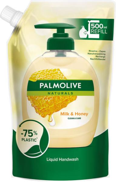 Palmolive Naturals Milch & Honig, Flüssigseife, Nachfüllbeutel (ohne Pumpe), 500ml