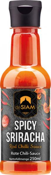 deSIAM Spicy Sriracha Red Chilli Sauce, Rote Chili-Sauce, 250ml